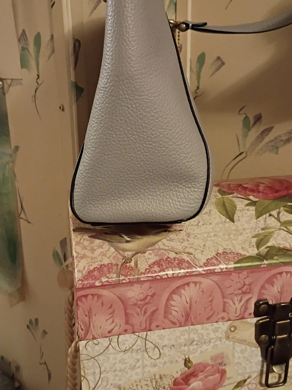 Coach Bella Grey Leather Satchel
